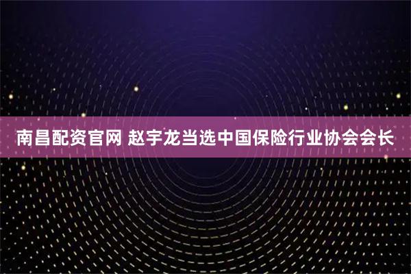 南昌配资官网 赵宇龙当选中国保险行业协会会长